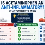Is acetaminophen an anti-inflammatory? Infographic comparing acetaminophen and NSAIDs